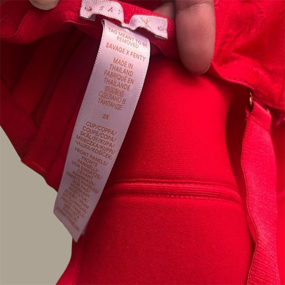 Savage X Fenty Red Lace Corset Top - Picture 5 of 6